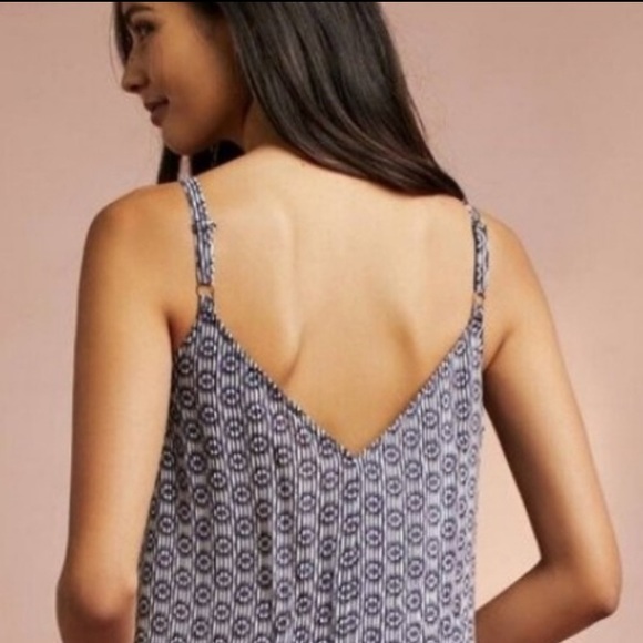 Anthropologie Floreat Navy-White Wide Leg Jumpsuit. Like New! - Picture 4 of 16